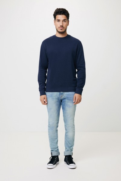 IQONIQ Zion Rundhals-Sweater aus recycelter Baumwolle, navy blau XXS