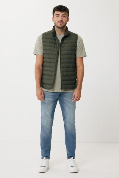 IQONIQ Meru Herren Bodywarmer aus recyceltem Polyester, khaki XXXL