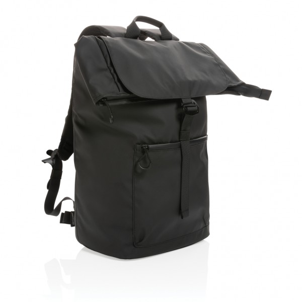 Impact AWARE™ RPET wasserabweisender 15.6` Laptop-Rucksack, schwarz