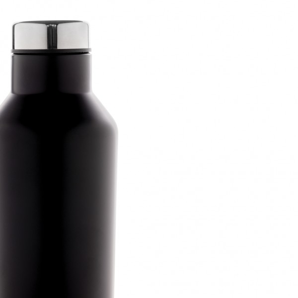 Moderne Vakuum-Flasche aus Stainless Steel, schwarz