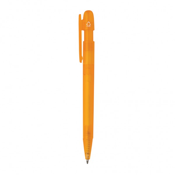 Devin transparenter Stift aus GRS zertifiziertem rABS, orange