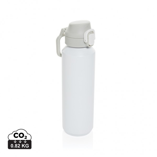 Via RCS Re-Steel Sportflasche mit Verschluss, 600ml, weiß