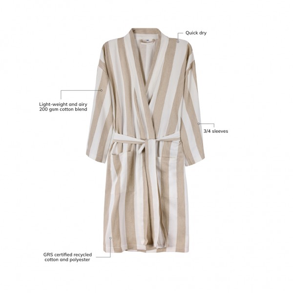 VINGA Ornos GRS Hamam-Bademantel L/XL, beige