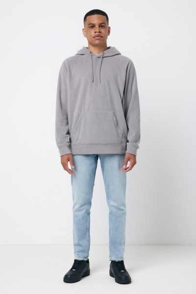 IQONIQ Trivor Mikrofleece-Kapuzen-Pulli aus recyc. Polyester, storm grey S