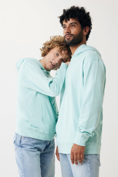 IQONIQ Yengo Hoodie mit Seitentaschen aus rec. Baumwolle, crushed mint L