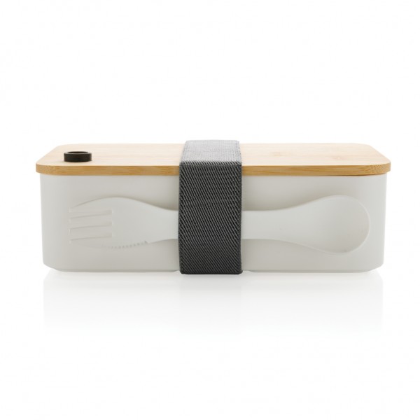 RCS RPP Lunchbox mit Bambusdeckel, weiß