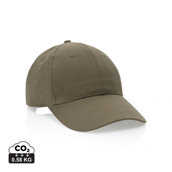 Impact 6 Panel Kappe aus 190gr rCotton mit AWARE™ Tracer, grün