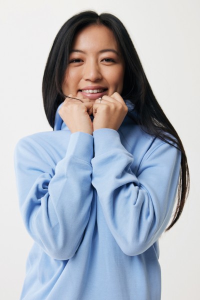 IQONIQ Yengo Hoodie mit Seitentaschen aus rec. Baumwolle, sky blue XS