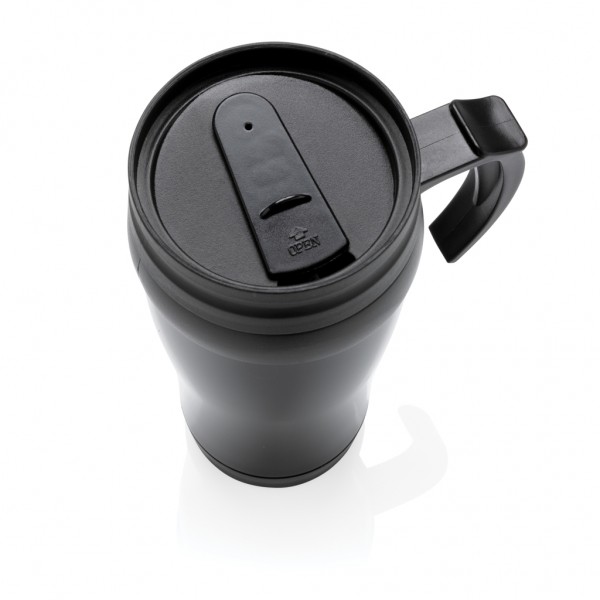 Edelstahlbecher, schwarz