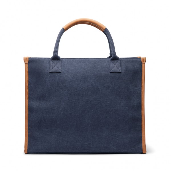 VINGA Bosler Büro-Tasche aus RCS recyceltem Canvas, navy blau