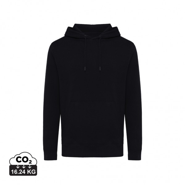 IQONIQ Rila Lightweight Hoodie aus recycelter Baumwolle, schwarz XXL