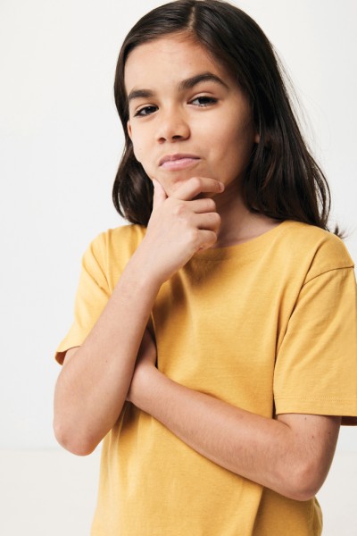 IQONIQ Koli Kids T-Shirt aus recycelter Baumwolle, ochre yellow 1314