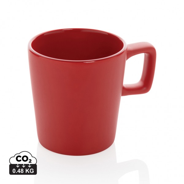 Moderne Keramik Kaffeetasse, 300ml, rot