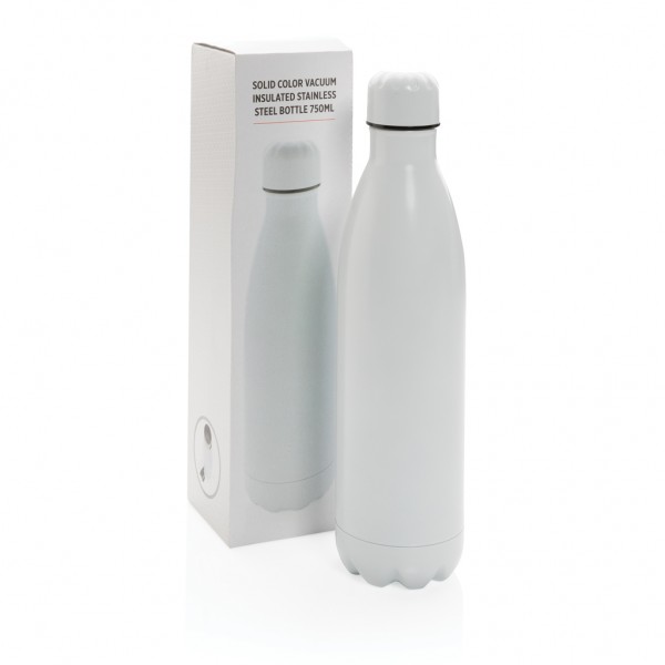 Solid Color Vakuum Stainless-Steel Flasche 750ml, weiß