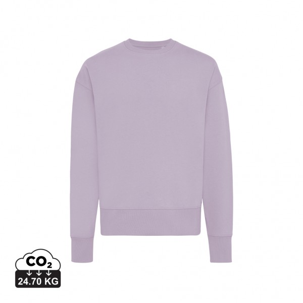 IQONIQ Kruger Relax-Rundhals-Sweater aus recycelt. Baumwolle, lavender XXL
