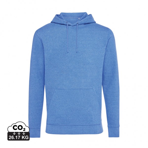 IQONIQ Torres ungefärbter Hoodie aus recycelter Baumwolle, heather blue XXL