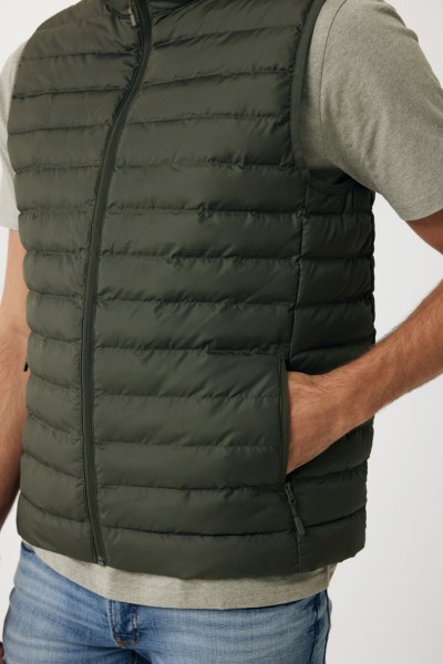 IQONIQ Meru Herren Bodywarmer aus recyceltem Polyester, khaki XXL