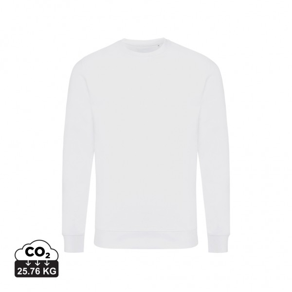 IQONIQ Zion Rundhals-Sweater aus recycelter Baumwolle, recycled white XXXL