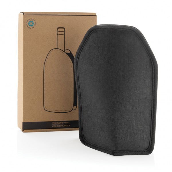 Vino AWARE™ rPET Weinkühler-Sleeve, schwarz