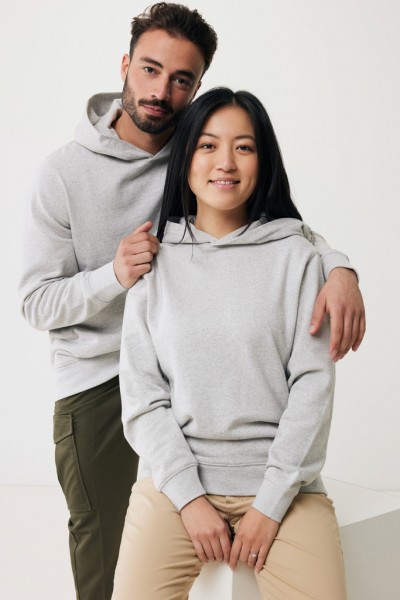 IQONIQ Yengo Hoodie mit Seitentaschen aus rec. Baumwolle, light heather grey 5XL