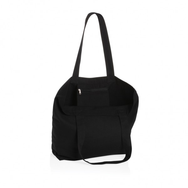 Impact Aware™ 240g/m² rcCanvas Shopper + Tasche, ungefärbt, schwarz