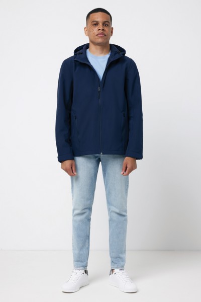 IQONIQ Makalu Herren Softshelljacke aus recyceltem Polyester, navy blau XXL