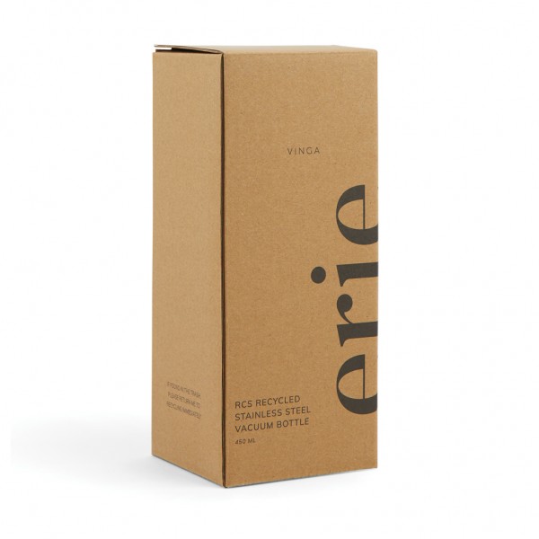 VINGA Erie 450ml Vakuumflasche aus RCS recyceltem Stahl, blau