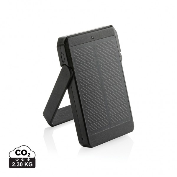 Skywave 5000mah Solar Powerbank, 10W Wireless aus rPlastik, schwarz
