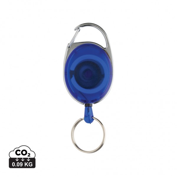 Roller-Clip-Schlüsselanhänger aus RCS recyceltem ABS, blau