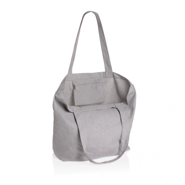 Impact Aware™ 240g/m² rcCanvas Shopper + Tasche, ungefärbt, grau