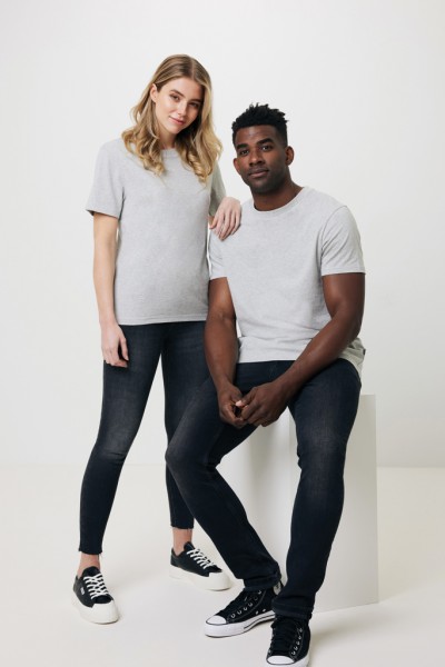 IQONIQ Manuel ungefärbtes T-Shirt aus recycelter Baumwolle, heather grey S