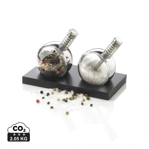 Planet Salz & Pfeffer Set, schwarz