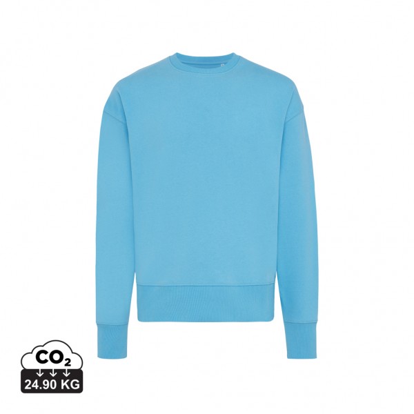 IQONIQ Kruger Relax-Rundhals-Sweater aus recycelt. Baumwolle, tranquil blue M