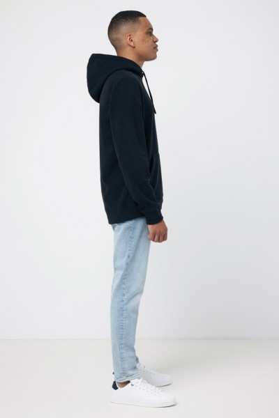IQONIQ Trivor Mikrofleece-Kapuzen-Pulli aus recyc. Polyester, schwarz 4XL
