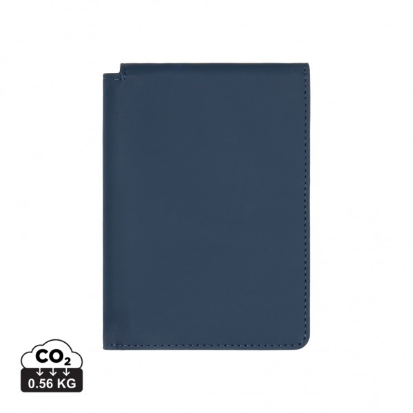 VINGA Baltimore RCS recycelte Polyester-RFID-Reisepasshülle, navy blau