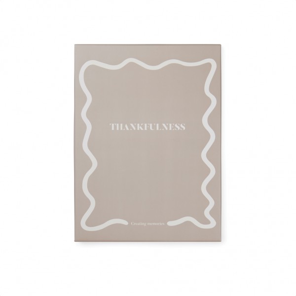 VINGA Thankfulness GRS-recyceltes Papierjournal, beige