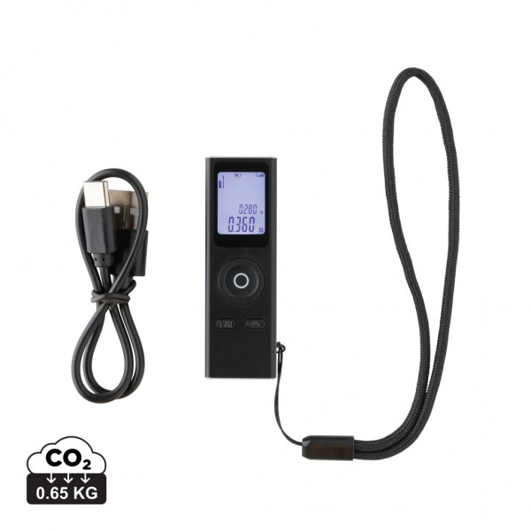 Gear X 30m Lasermessgerät aus RCS recyceltem Aluminum, schwarz