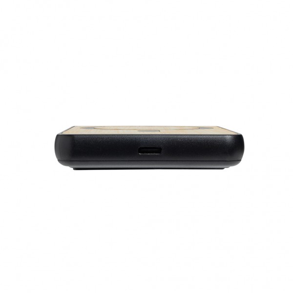 Zen 5000mAh 5W magnetische Bambus-Powerbank aus RCS rPlastik, schwarz