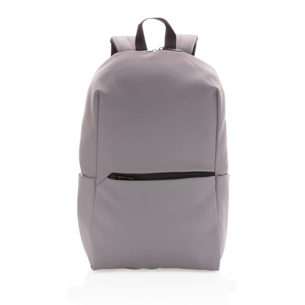 Schicker PU 15.6` Laptop-Rucksack, grau