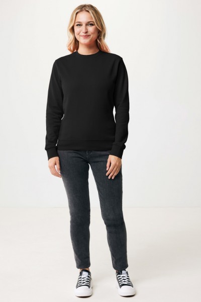 IQONIQ Zion Rundhals-Sweater aus recycelter Baumwolle, schwarz M