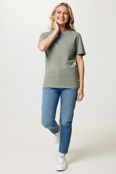 IQONIQ Manuel ungefärbtes T-Shirt aus recycelter Baumwolle, heather green XS