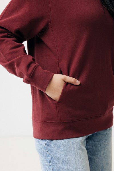 IQONIQ Yengo Hoodie mit Seitentaschen aus rec. Baumwolle, burgunderrot M