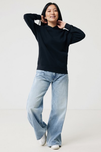 IQONIQ Yengo Hoodie mit Seitentaschen aus rec. Baumwolle, schwarz XXS