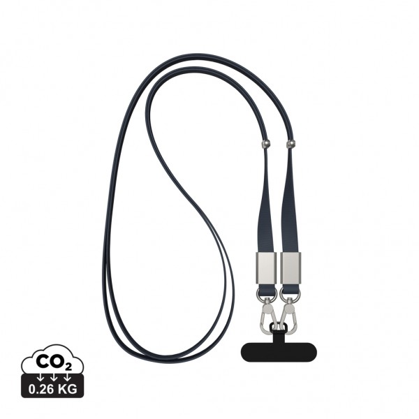 Nivo Crossbody-Handyband aus RCS recyceltem PET, navy blau