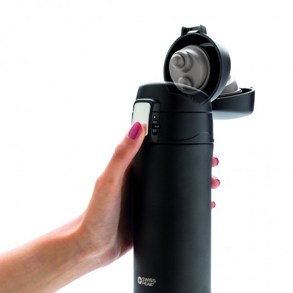 Swiss Peak Elite Kupfer Vakuum Becher, schwarz