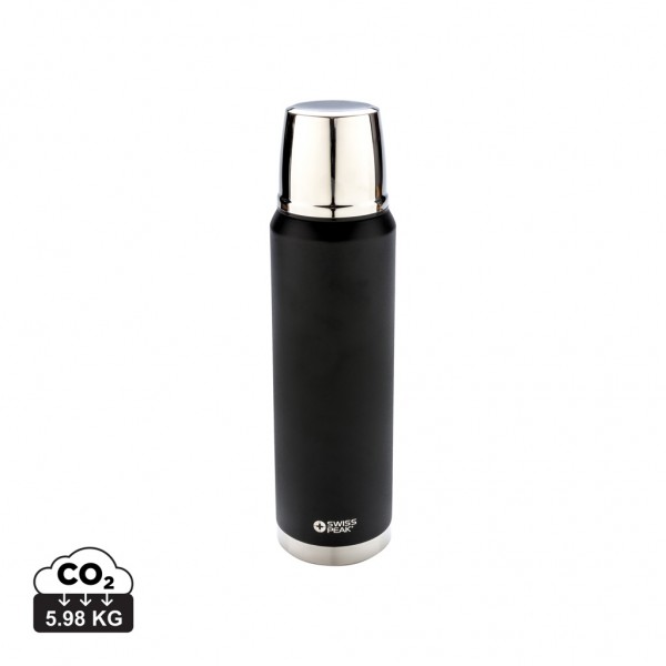 Swiss Peak Elite 1l Kupfer Vakuum Flasche, schwarz
