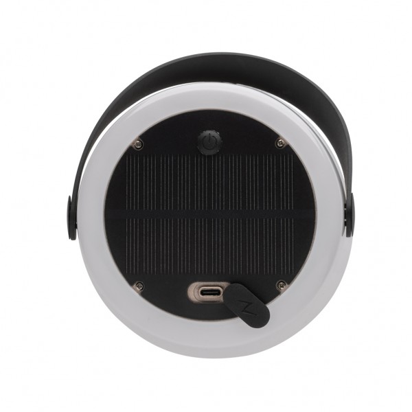 SolarGlow Außenleuchte aus RCS rec. Kunststoff mit USB-Lampe, weiß