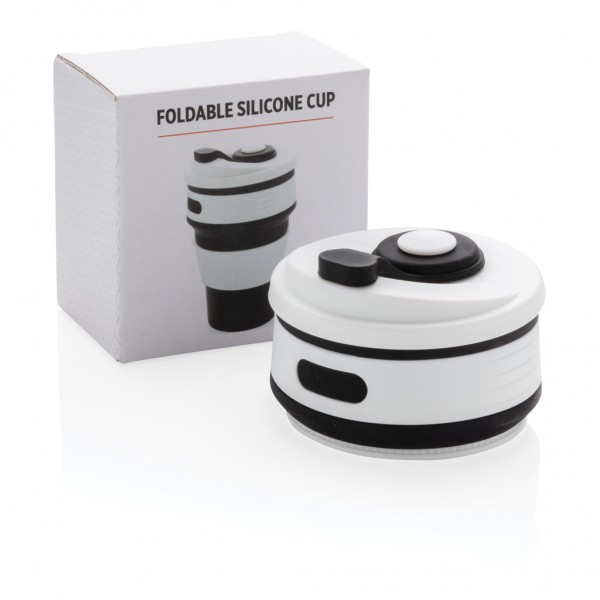 faltbarer Silikon-Becher, schwarz