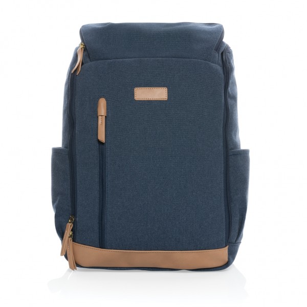 Impact AWARE™ 16 oz. r recyceltem canvas 15` Laptop-Rucksack, blau