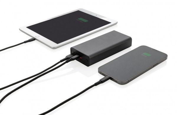 Terra 20.000mAh 20W Powerbank aus RCS recyceltem Aluminium, grau